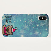 クリスマスの輝く星で飾り立てたテディベア Case-Mate iPhoneケース (裏面(横))