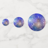 クリスマスの輝く雪の結晶の背景 コンフェッティ (正面)