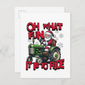 クリスマスの農家の楽しいひとときを満喫しよう インビテーションポストカード (正面/裏面)