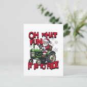 クリスマスの農家の楽しいひととき インビテーションポストカード (スタンド正面)