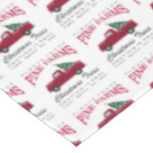 クリスマスの農家の赤のトラック テーブルクロス (アングル)