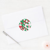 クリスマスの迷彩 ラウンドシール (封筒)