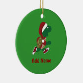 クリスマスの連続したカメ セラミックオーナメント (右)