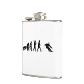 クリスマスの進化のスキーヤーのスキースキー フラスク (左)