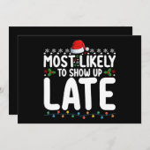 クリスマスの遅い家族が現れそうだ 招待状 (正面/裏面)