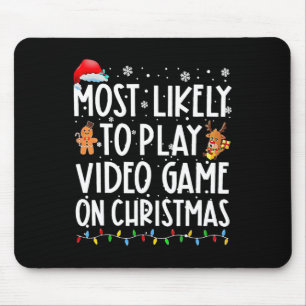 クリスマスの遊クリスマスでビデオゲームをする可能性が最も高い マウスパッド