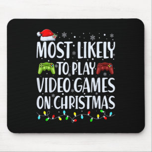 クリスマスの遊クリスマスでビデオゲームをする可能性が最も高い マウスパッド