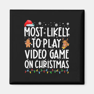 クリスマスの遊クリスマスでビデオゲームをする可能性が最も高い マグネット