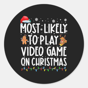 クリスマスの遊クリスマスでビデオゲームをする可能性が最も高い ラウンドシール
