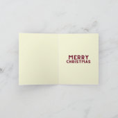 クリスマスの過去を知っていおもしろいる石炭 カード (内部)