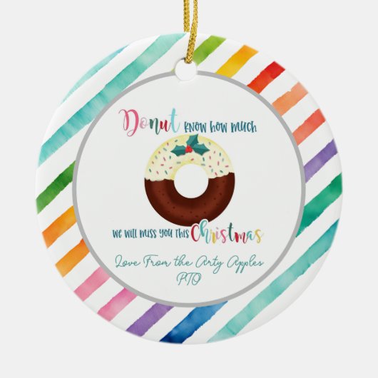 クリスマスの過恋しく思ごしは知らない セラミックオーナメント (正面)