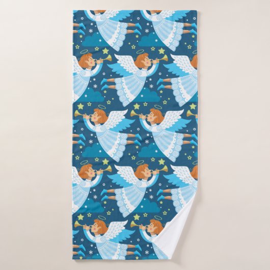 クリスマスの道具一式。イラストレーション バスタオル (バスタオル)