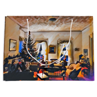 クリスマスの部屋 ラージペーパーバッグ