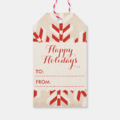 クリスマスの部族のスノーフレーク ギフトタグ (裏面)