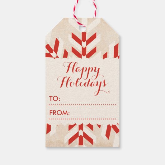 クリスマスの部族のスノーフレーク ギフトタグ (裏面)