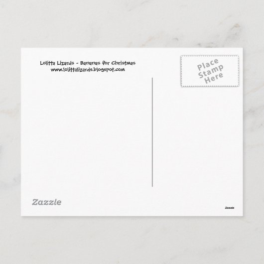 クリスマスの郵便はがきのためのバナナ シーズンポストカード (裏面)