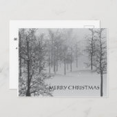 クリスマスの郵便はがきのSnowy場面 シーズンポストカード (正面/裏面)