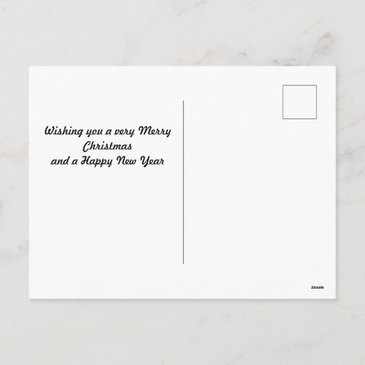 クリスマスの郵便はがきのSnowy場面 シーズンポストカード (裏面)