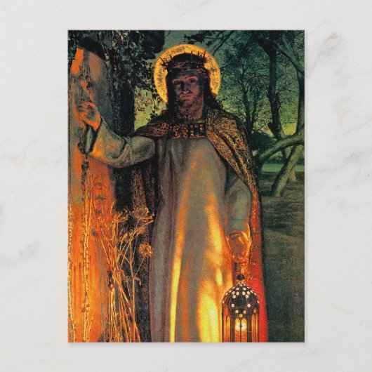 クリスマスの郵便はがき-狩りによる世界のライト シーズンポストカード (正面)