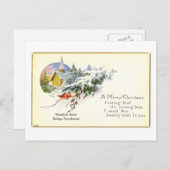 クリスマスの郵便はがき(ca. 1920年) シーズンポストカード (正面/裏面)