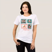 クリスマスの郵便切手2枚フォトコラージュ トライブレンドTシャツ (正面全面)