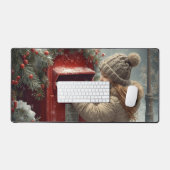 クリスマスの郵便受け 冬のワークスペース デスクマット (キーボード&マウス)