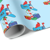 クリスマスの郵便受け(（鳥）ショウジョウコウカンチョウと贈り物) ラッピングペーパー (ロールコーナー)