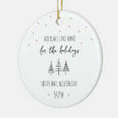 クリスマスの郵便番号ホーム セラミックオーナメント (左)