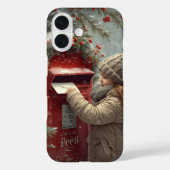 クリスマスの郵便箱の冬のデザイン Case-Mate iPhoneケース (裏面)