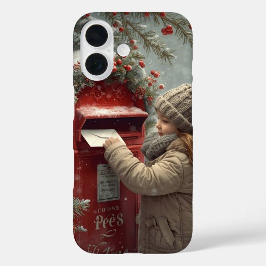 クリスマスの郵便箱の冬のデザイン Case-Mate iPhoneケース (裏面)