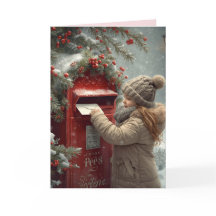クリスマスの郵便箱の温かいホリデー メッセージ