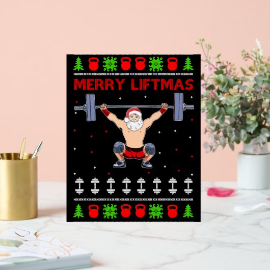 クリスマスの醜いクリスマスウエイトリフティング アクリルサイン (ウェディング)