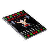 クリスマスの醜いクリスマスウエイトリフティング ノートブック (右側)