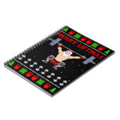 クリスマスの醜いクリスマスウエイトリフティング ノートブック (左側)