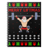 クリスマスの醜いクリスマスウエイトリフティング ノートブック (正面)