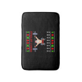 クリスマスの醜いクリスマスウエイトリフティング バスマット (正面縦)