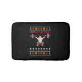 クリスマスの醜いクリスマスウエイトリフティング バスマット