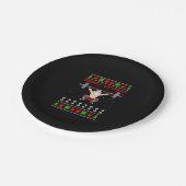 クリスマスの醜いクリスマスウエイトリフティング ペーパープレート (アングル)