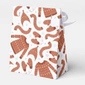 クリスマスの醜いスウェーターの帽子とマフラー 赤と白 フェイバーボックス (裏面サイド)