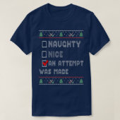 クリスマスの醜いセーターいけなや素敵なクリスマス Tシャツ (デザイン正面)