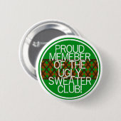 クリスマスの醜いセーターのギフト 缶バッジ (正面&裏面)