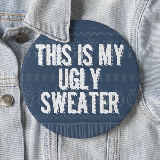 クリスマスの醜いセーターのパーティーピン 缶バッジ (インサイチュ)