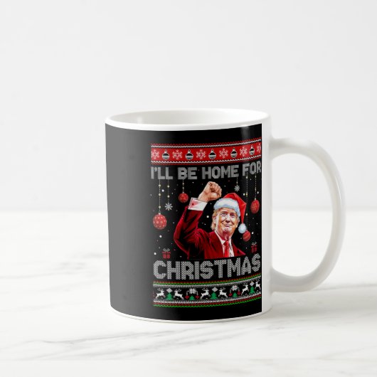 クリスマスの醜いセーターの家におもしろい行く コーヒーマグカップ (右)