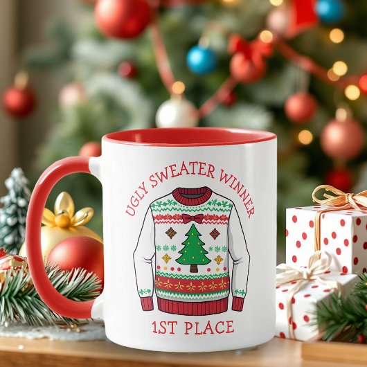 クリスマスの醜いセーターコンテスト優勝者 マグカップ