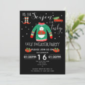 クリスマスの醜いセーターパーティー資金調達者イベント 招待状 (スタンド正面)