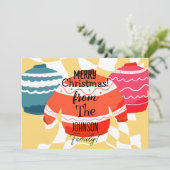 クリスマスの醜いセーターファミリー シーズンカード (スタンド正面)