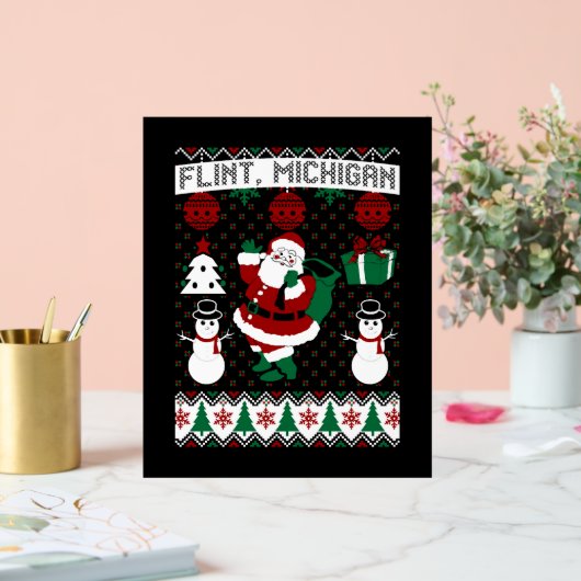 クリスマスの醜いセーターフリントミシガン アクリルサイン (ウェディング)