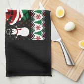 クリスマスの醜いセーターフリントミシガン キッチンタオル (四つ折り)
