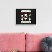 クリスマスの醜いセーターフリントミシガン キャンバスプリント (インサイチュ (リビング))