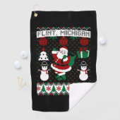 クリスマスの醜いセーターフリントミシガン ゴルフタオル (インサイチュ)
